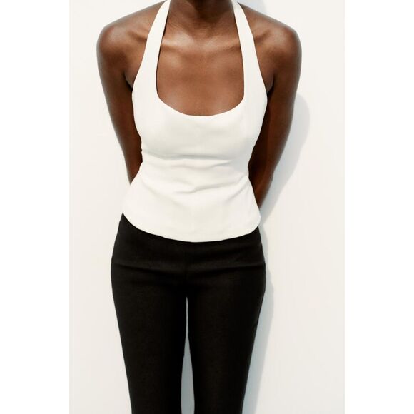 ZARA FITTED HALTER TOP - Picture 7 of 10